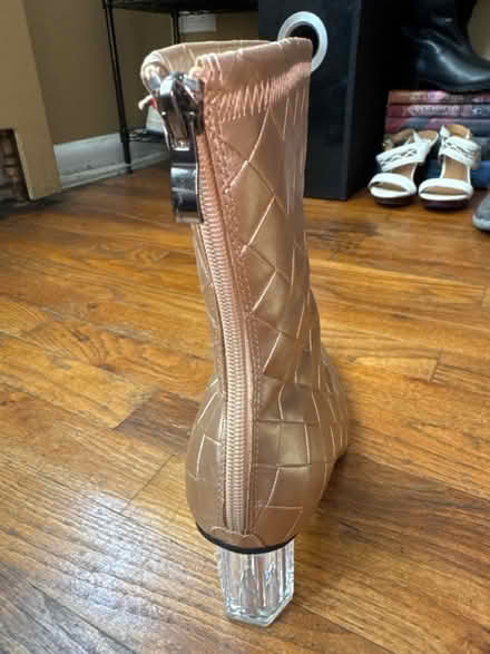 Photo of free Size 9 Gold Quilted Boots (Clason Point Bronx NY) #3