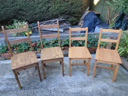 Photo of free 4 wooden dining chairs (Dalgety Bay KY11) #1