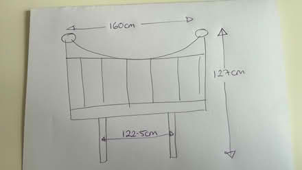 Photo of free King-sized metal headboard (Seacroft LS14) #2