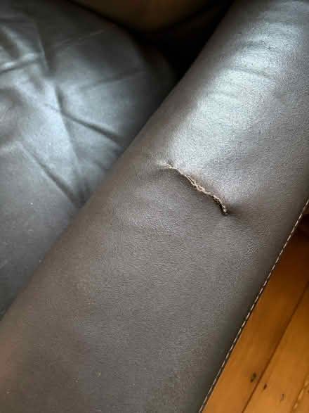 Photo of free Large brown leather settee (Sale M33) #2