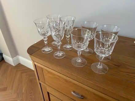 Photo of free 2 sets of 4 wine glasses (Hornchurch RM12) #1