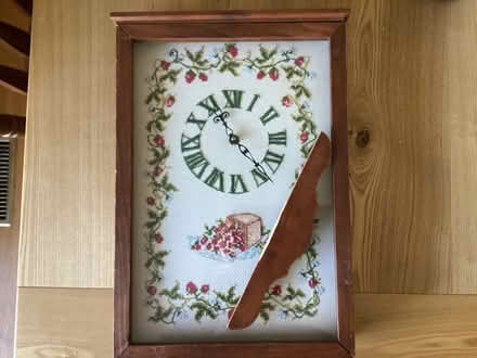 Photo of free Needle point wood clock (Nepean) #1