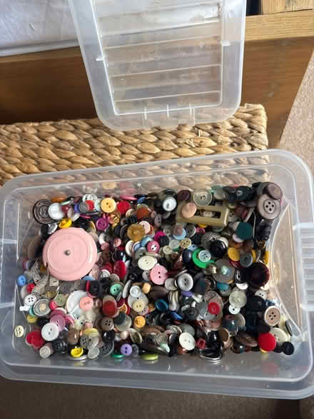 Photo of free Large box of vintage buttons (Little Eversden) #2