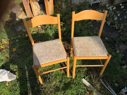 Photo of free 2 x Wooden chairs (Carshalton SM51LD) #1