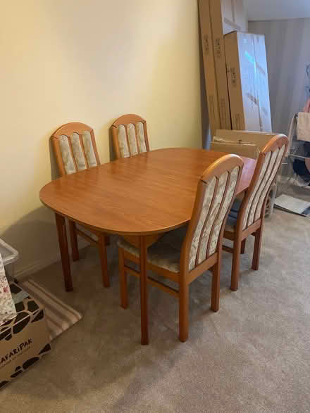Photo of free Dining table with 4 chairs (Wirral) #1
