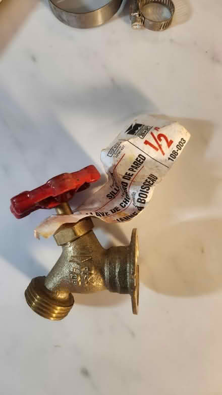Photo of free BRASS Hose Bib Water Shutoff 1/2 (Danforth and Greenwood) #3