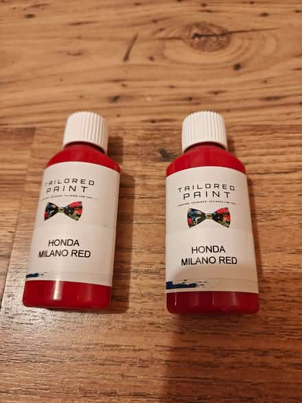 Photo of free 2x 30ml bottles of car touchup paint (red) (Peachcroft OX14) #1
