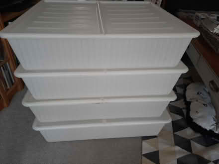 Photo of free 4 IKEA Dilling under bed boxes (Birds Marsh View, SN15) #1
