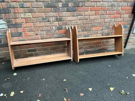 Photo of free A pair of wooden wall shelves (Broomfield CM1) #1