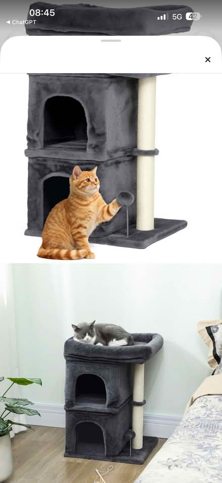 Photo of free PawHut Grey Cat Tree – Boxed (Pinehurst SN2) #1