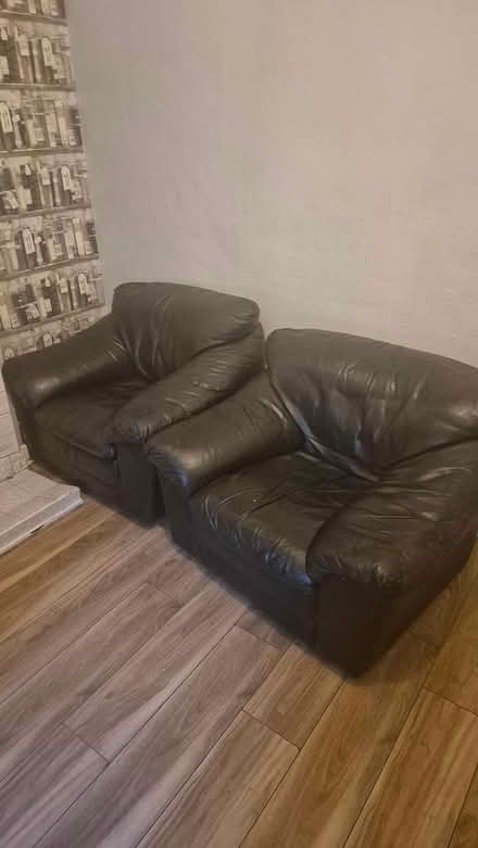 Photo of free Black leather single couch x2 (Bray Dargle Road) #2