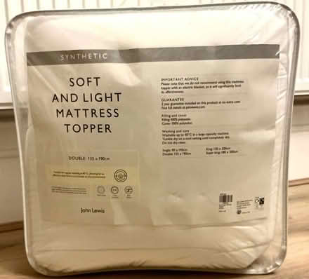 Photo of free John Lewis double mattress topper (New Malden KT3) #1