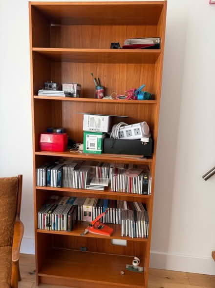 Photo of free 5 x large wooden bookcases (Swavesey CB24 4QY) #3