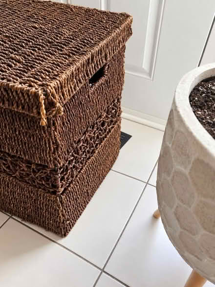 Photo of free Brown Woven Storage Box With Lid (Nythe SN3) #3
