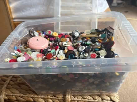Photo of free Large box of vintage buttons (Little Eversden) #1