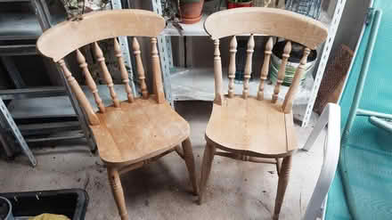 Photo of free 2 wooden chairs (need repair) (Stockport SK2) #1