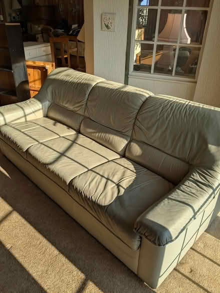 Photo of free 3 seater leather sofa (Guildford GU2) #1