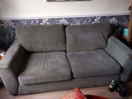Photo of free 3 seater sofa bed '2 seater sofa and foot stall (Hertsmere WD6) #1