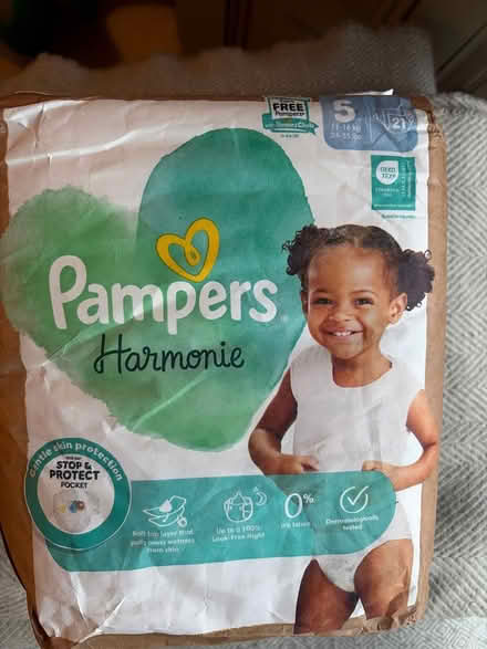Photo of free Pampers harmonies size 5 nappies (Reading Castle Hill - RG1) #1