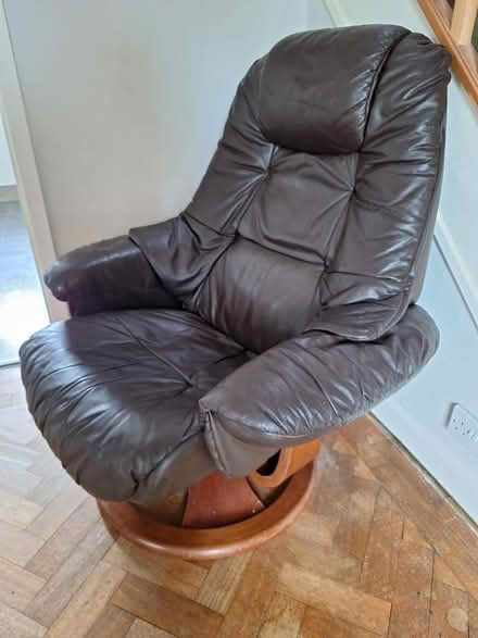 Photo of free Leather recliner swivel armchair (Guildford GU4) #2