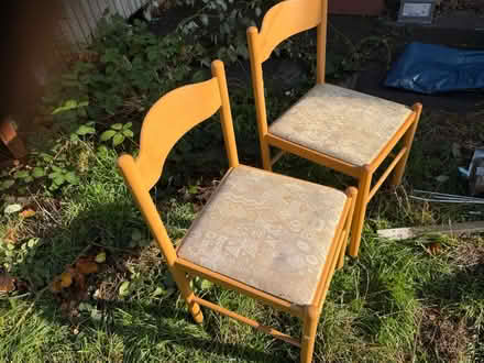 Photo of free 2 x Wooden chairs (Carshalton SM51LD) #2