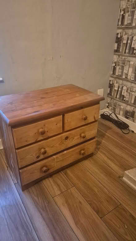 Photo of free Pine chest of drawers...low (Bray Dargle Road) #1