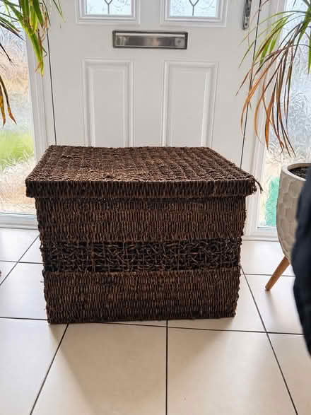 Photo of free Brown Woven Storage Box With Lid (Nythe SN3) #1