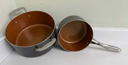 Photo of free Non-stick pans & glass lids (Valencia Avenue, Sunnyvale) #2