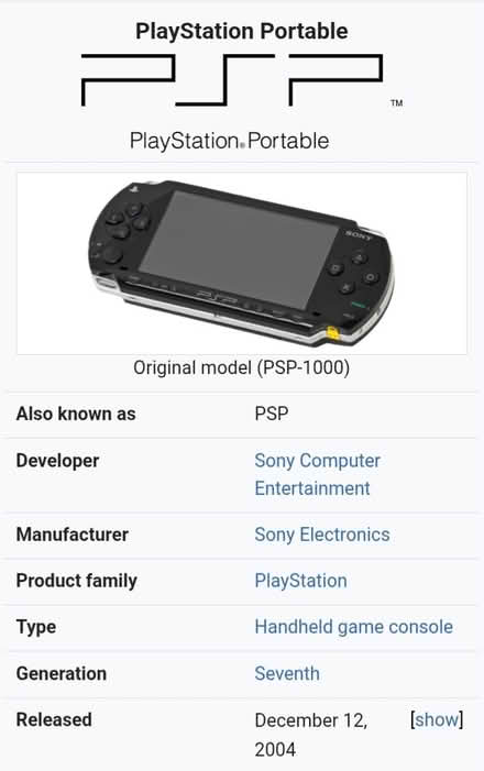 Photo of PlayStation Portable game console (standlake OX29) #1
