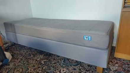 Photo of free IKEA single bed, with fire safety label. (Mt Vernon GL5) #1