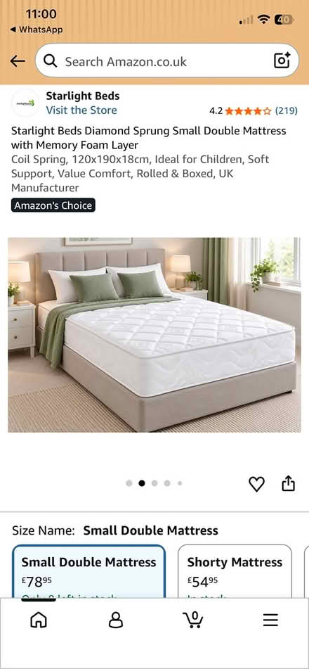 Photo of free Small double mattress (Formby L37) #1