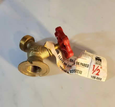 Photo of free BRASS Hose Bib Water Shutoff 1/2 (Danforth and Greenwood) #4