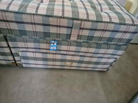 Photo of free Small Double Slumberland Divan Bed with Mattress, Headboard (Sheet GU31) #3