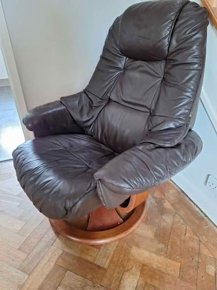 Photo of free Leather recliner swivel armchair (Guildford GU4) #1