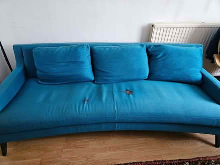 Photo of free Teal blue sofa (Fenlake MK42) #1