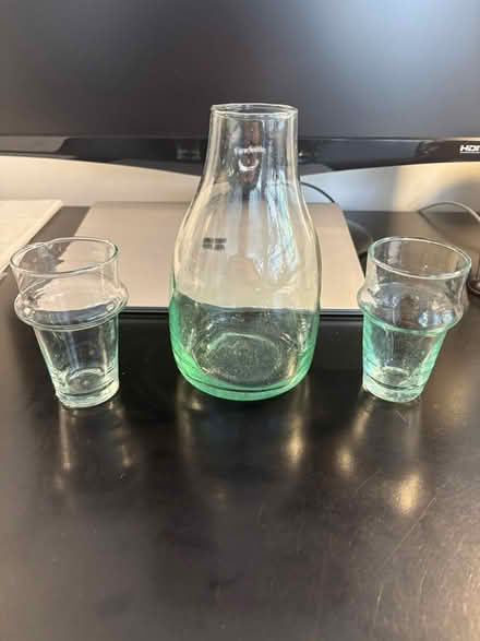 Photo of free Glass Pitcher w/2 Glasses (Tenleytown (DC)) #1