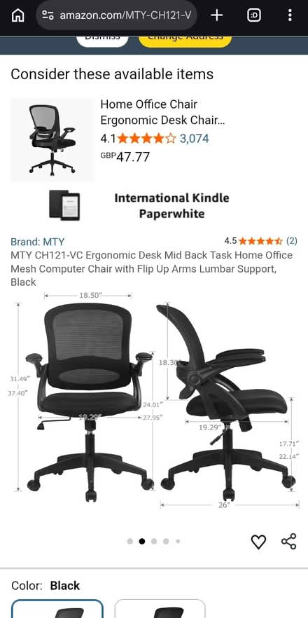 Photo of free Black office chair. Slight wobble (Plumstead, SE18) #2