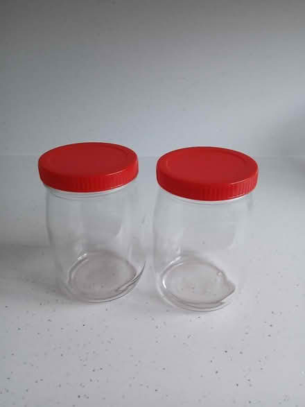Photo of free Two glass storage jars (Stone Cross BN24) #1