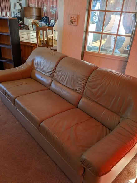 Photo of free 3 seater leather sofa (Guildford GU2) #2