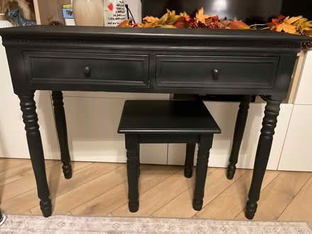 Photo of free Black dressing table and stool (Wath upon Dearne) #1