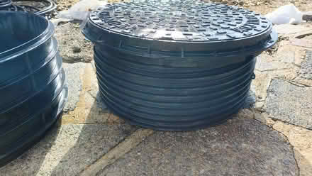 Photo of free 500mm Inspection Chamber Round Cover & Frame & 2 Risers (Green Street Green TN14) #1