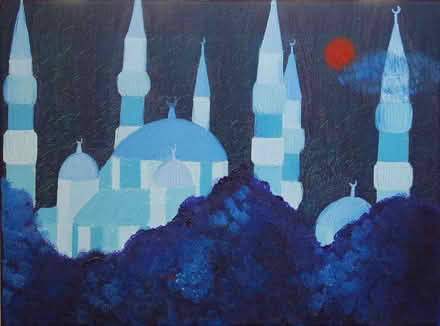 Photo of free One-off Print of an orignal oil painting (eastern skyline) (Oakington CB24) #1