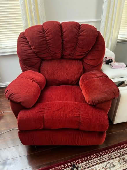 Photo of free Big Red Recliner (Mavis & Burnhamthorpe) #2