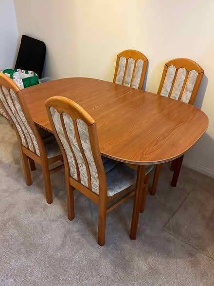 Photo of free Dining table with 4 chairs (Wirral) #2