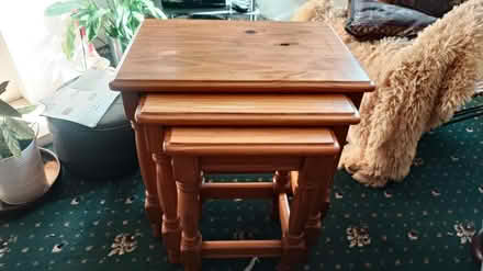 Photo of free Nest of tables, pine (Stockport SK2) #1