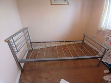 Photo of free metal 3 foot bed frame (missing one end cap) (West Wick BS24) #1
