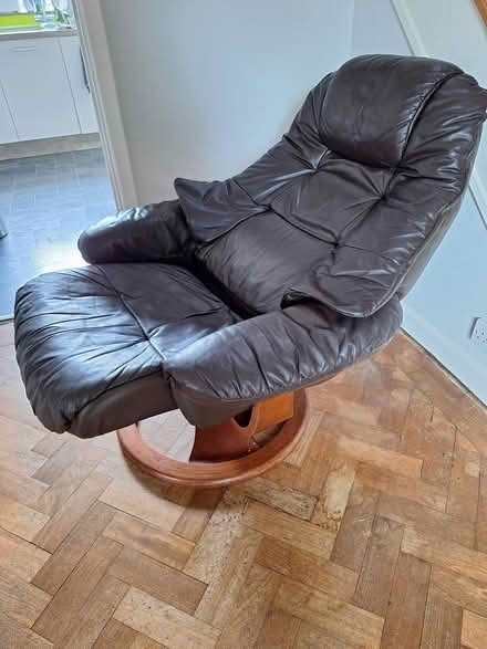 Photo of free Leather recliner swivel armchair (Guildford GU4) #3