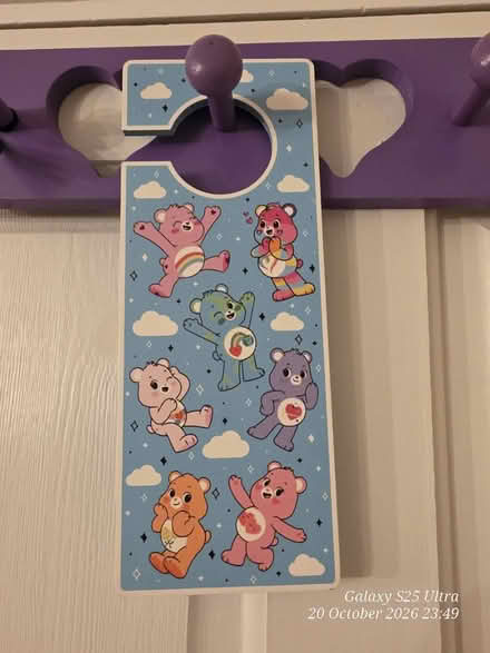 Photo of free Blue CareBears Door Hanger (Spondon DE21) #2