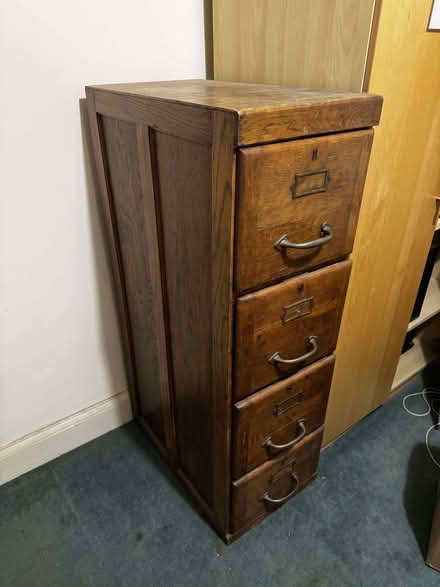 Photo of free wood filing cabinet (Elizabeth Gate TW8) #1