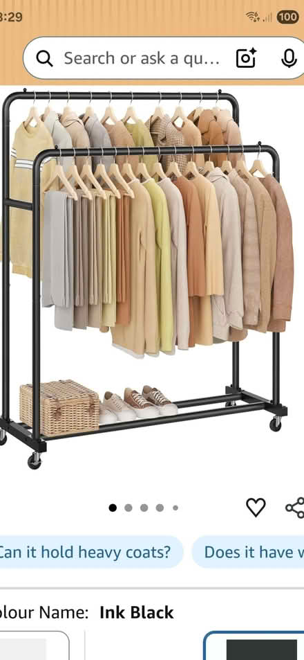 Photo of free Clothes rail on wheels (Swineshead PE20) #2